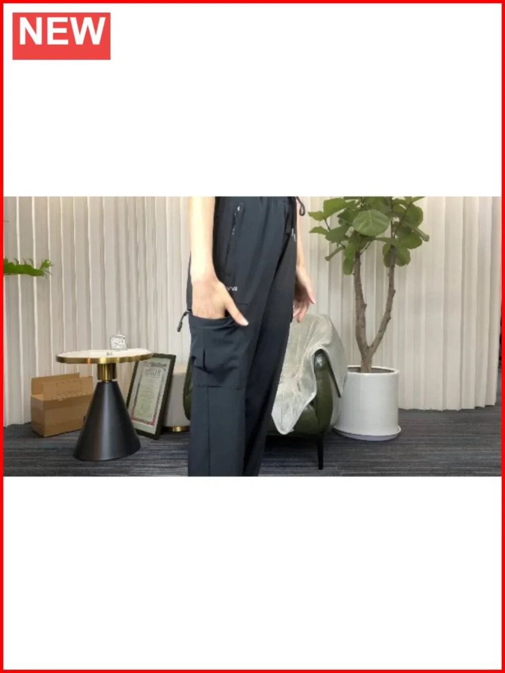 Lightweight Quick Dry Water Resistant Hiking Cargo Joggers with Zipper Pockets